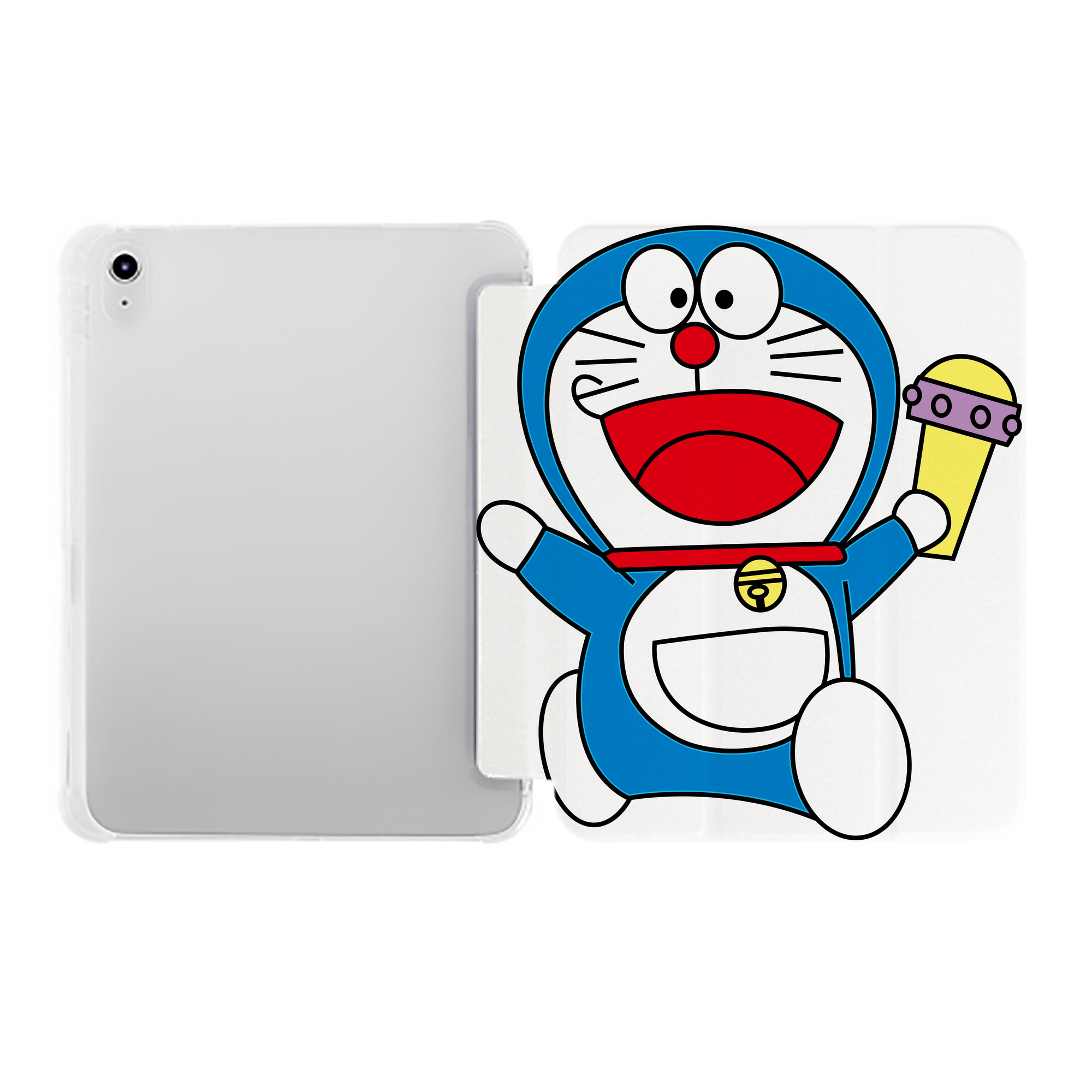 （画像用） ドラえもん Doraemon IPad ケース ペン収納付き 三つ折りスタンド PUレザー×シリコン 対応機種9.5/10.5/10.9インチ